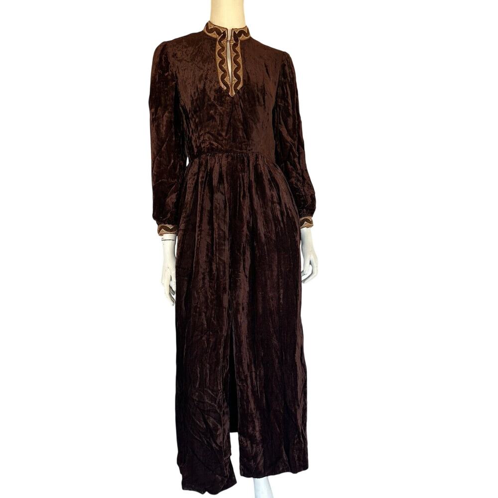 1960s OSCAR DE LA RENTA Velvet Long Dress Size 4 S